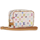 LOUIS VUITTON Monogram Multicolor Trousse Wapity Pouch White M58033 Auth 191622V-1