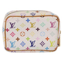 LOUIS VUITTON Monogram Multicolor Trousse Wapity Pouch White M58033 Auth 191622V-2