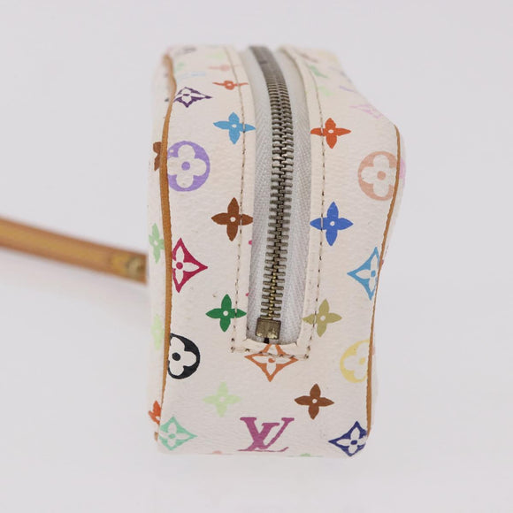 LOUIS VUITTON Monogram Multicolor Trousse Wapity Pouch White M58033 Auth 191622V