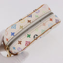 LOUIS VUITTON Monogram Multicolor Trousse Wapity Pouch White M58033 Auth 191622V-6
