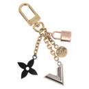 LOUIS VUITTON CaleidoV Bag Charm Metal Gold Tone Silver M67377 LV Auth 191624M-1