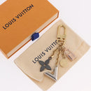 LOUIS VUITTON CaleidoV Bag Charm Metal Gold Tone Silver M67377 LV Auth 191624M-12