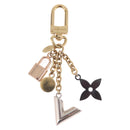 LOUIS VUITTON CaleidoV Bag Charm Metal Gold Tone Silver M67377 LV Auth 191624M-7