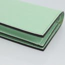 GUCCI Bananya Compact Wallet Leather Mint Green 701009 Auth 191625M-15