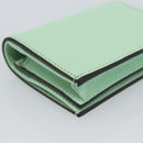 GUCCI Bananya Compact Wallet Leather Mint Green 701009 Auth 191625M-16