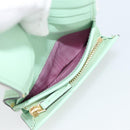 GUCCI Bananya Compact Wallet Leather Mint Green 701009 Auth 191625M-21