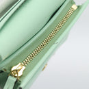 GUCCI Bananya Compact Wallet Leather Mint Green 701009 Auth 191625M-22