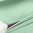 GUCCI Bananya Compact Wallet Leather Mint Green 701009 Auth 191625M-11