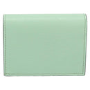 GUCCI Bananya Compact Wallet Leather Mint Green 701009 Auth 191625M-2