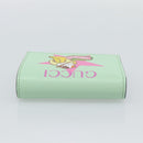 GUCCI Bananya Compact Wallet Leather Mint Green 701009 Auth 191625M-5