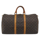 LOUIS VUITTON Monogram Keepall 50 Boston Bag M41426 LV Auth 191635-13