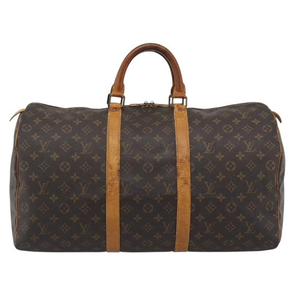 LOUIS VUITTON Monogram Keepall 50 Boston Bag M41426 LV Auth 191635