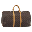 LOUIS VUITTON Monogram Keepall Bandouliere 55 Boston Bag M41414 LV Auth 191636-1