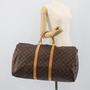 LOUIS VUITTON Monogram Keepall Bandouliere 55 Boston Bag M41414 LV Auth 191636-19
