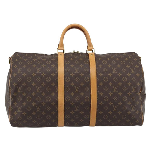 LOUIS VUITTON Monogram Keepall Bandouliere 55 Boston Bag M41414 LV Auth 191636