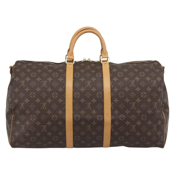 LOUIS VUITTON Monogram Keepall Bandouliere 55 Boston Bag M41414 LV Auth 191636