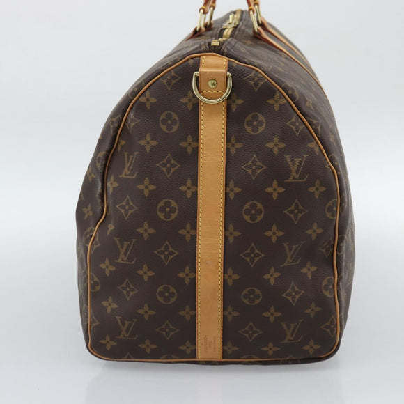 LOUIS VUITTON Monogram Keepall Bandouliere 55 Boston Bag M41414 LV Auth 191636