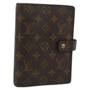 LOUIS VUITTON Monogram Agenda MM Day Planner Cover R20105 LV Auth 191639-1