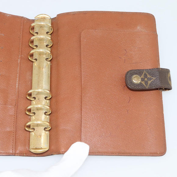 LOUIS VUITTON Monogram Agenda MM Day Planner Cover R20105 LV Auth 191639