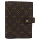 LOUIS VUITTON Monogram Agenda MM Day Planner Cover R20105 LV Auth 191639-2