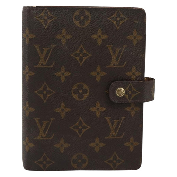 LOUIS VUITTON Monogram Agenda MM Day Planner Cover R20105 LV Auth 191639