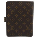 LOUIS VUITTON Monogram Agenda MM Day Planner Cover R20105 LV Auth 191639-3