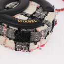 CHANEL Matelasse Chain Shoulder Bag Tweed Multicolor Gold CC Auth 191646SM-14
