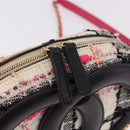 CHANEL Matelasse Chain Shoulder Bag Tweed Multicolor Gold CC Auth 191646SM-17