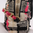 CHANEL Matelasse Chain Shoulder Bag Tweed Multicolor Gold CC Auth 191646SM-10