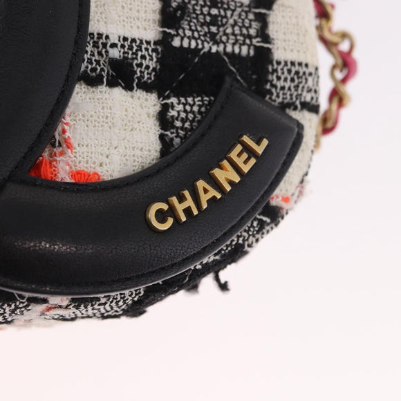 CHANEL Matelasse Chain Shoulder Bag Tweed Multicolor Gold CC Auth 191646SM