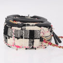 CHANEL Matelasse Chain Shoulder Bag Tweed Multicolor Gold CC Auth 191646SM-3