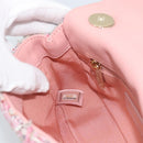 CHANEL Chain Shoulder Bag Tweed 2way Pink Gold CC Auth 191647SAM-23