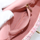 CHANEL Chain Shoulder Bag Tweed 2way Pink Gold CC Auth 191647SAM-25