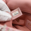 CHANEL Chain Shoulder Bag Tweed 2way Pink Gold CC Auth 191647SAM-10