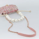 CHANEL Chain Shoulder Bag Tweed 2way Pink Gold CC Auth 191647SAM-8