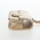 CHANEL Matelasse AirPods Pro Case Set Pouch Leather Gold CC Auth 191648SM-4