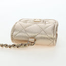 CHANEL Matelasse AirPods Pro Case Set Pouch Leather Gold CC Auth 191648SM-6