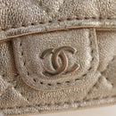 CHANEL Matelasse AirPods Pro Case Set Pouch Leather Gold CC Auth 191648SM-8