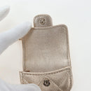 CHANEL Matelasse AirPods Pro Case Set Pouch Leather Gold CC Auth 191648SM-9