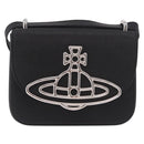 Vivienne Westwood Shoulder Bag Leather Black Silver Auth 191650V-13