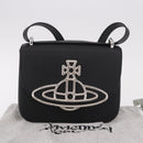Vivienne Westwood Shoulder Bag Leather Black Silver Auth 191650V-12