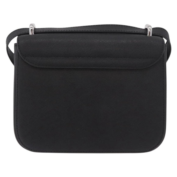 Vivienne Westwood Shoulder Bag Leather Black Silver Auth 191650V