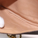 CELINE Macadam Shoulder Bag PVC Leather Brown Gold Auth 191652-23