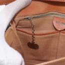 CELINE Macadam Shoulder Bag PVC Leather Brown Gold Auth 191652-24
