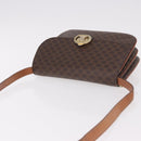 CELINE Macadam Shoulder Bag PVC Leather Brown Gold Auth 191652-6