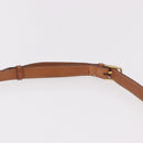 CELINE Macadam Shoulder Bag PVC Leather Brown Gold Auth 191652-14