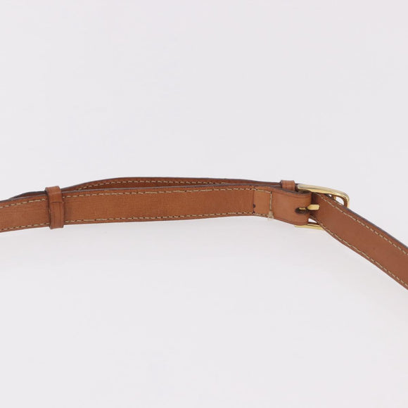 CELINE Macadam Shoulder Bag PVC Leather Brown Gold Auth 191652