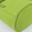 PRADA Shoulder Bag Canvas Green Silver Auth 191654SV-16