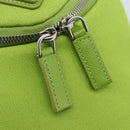 PRADA Shoulder Bag Canvas Green Silver Auth 191654SV-17
