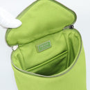 PRADA Shoulder Bag Canvas Green Silver Auth 191654SV-19